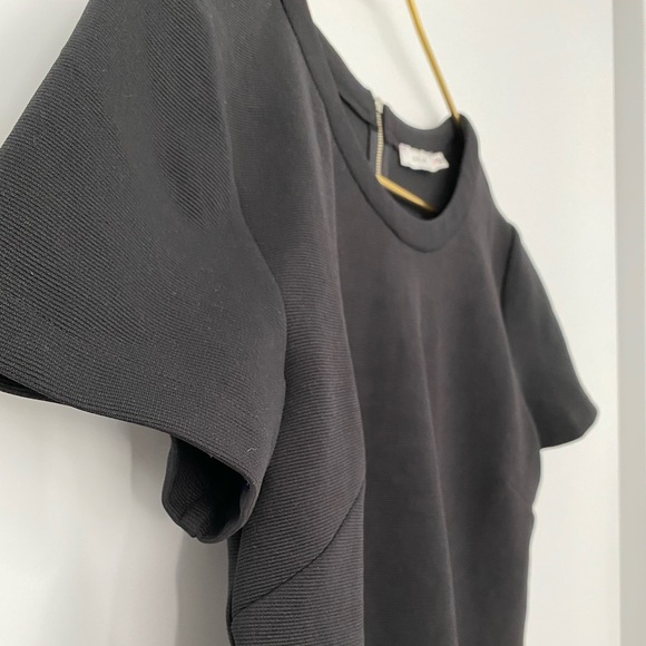 LUSH Black Short Sleeve Mini Shift Dress - Picture 6 of 13